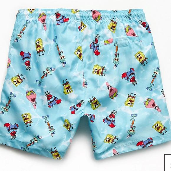 PACSUN SpongeBob Squarepants 17” Swim Trunks - Picture 2 of 10